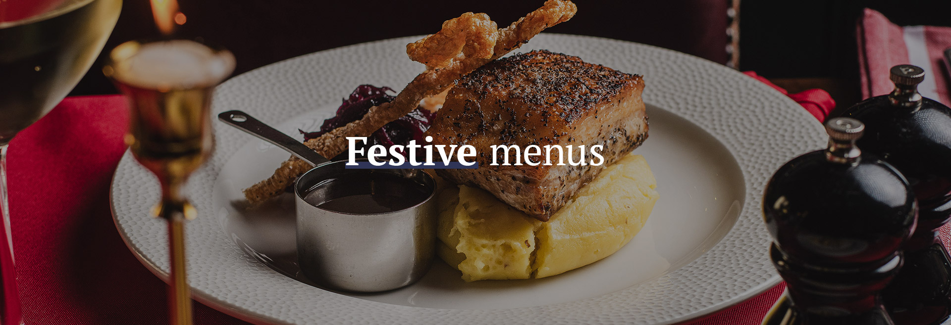 Christmas menu at The Albany